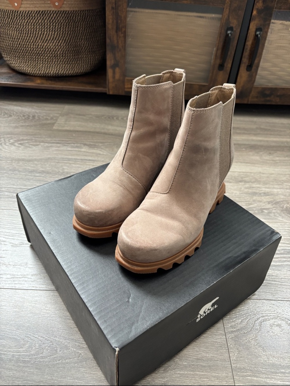 Joan of Artic Wedge III Chelsea omega Taupe/wet sand, 7.5 - Picture 3 of 6